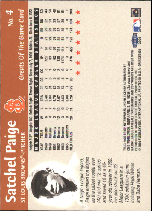 2000 Greats of the Game (Fleer) Baseball "Main Set" Cards - Picture 9 of 213