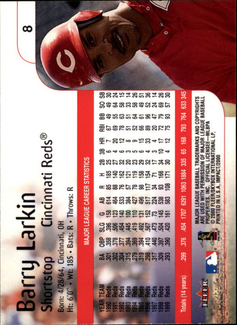 2000 Impact (Skybox) Baseball "Main Set" Cards #1 to #200 - Picture 17 of 401