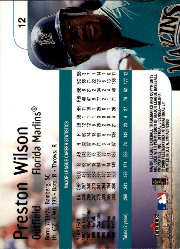 2000 Impact (Skybox) Baseball "Main Set" Cards #1 to #200 - Picture 25 of 401
