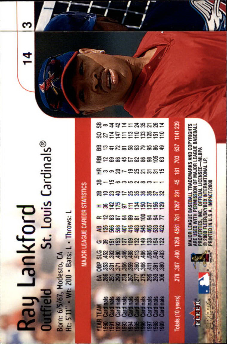 2000 Impact (Skybox) Baseball "Main Set" Cards #1 to #200 - Picture 27 of 401