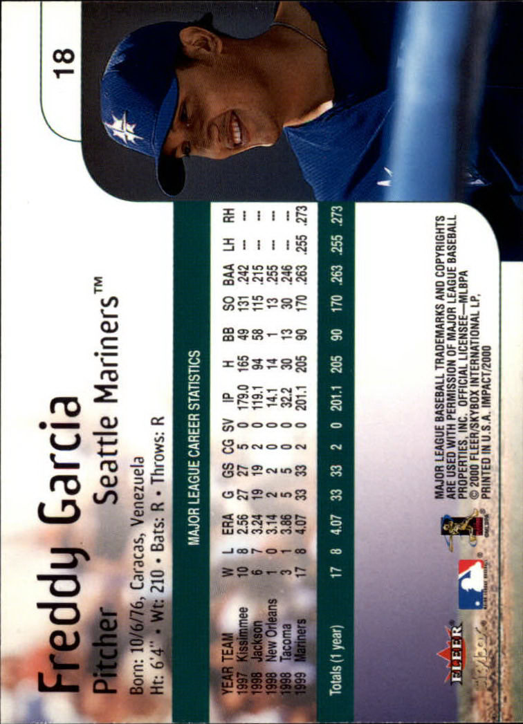 2000 Impact (Skybox) Baseball "Main Set" Cards #1 to #200 - Picture 37 of 401