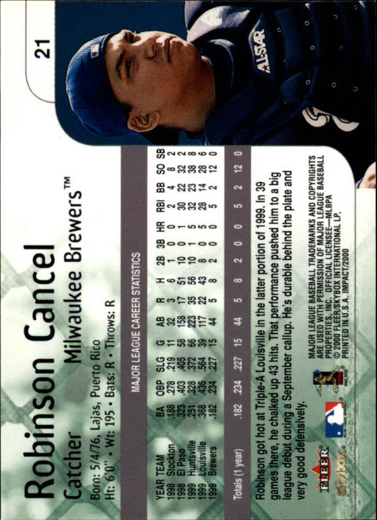 2000 Impact (Skybox) Baseball "Main Set" Cards #1 to #200 - Picture 43 of 401