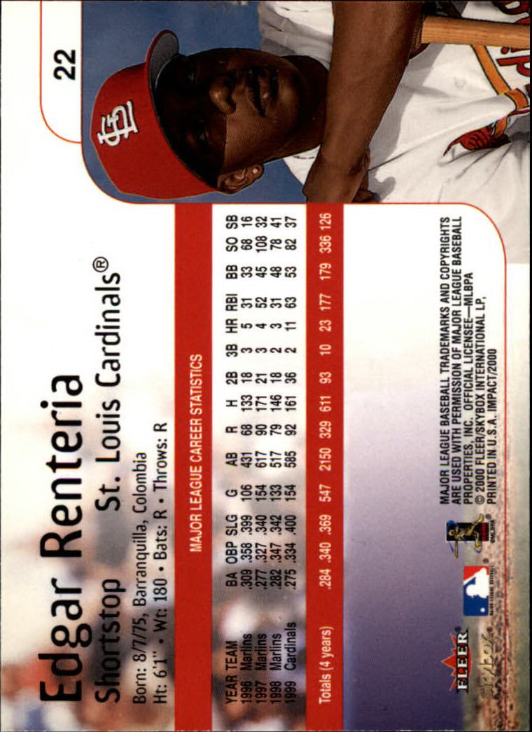 2000 Impact (Skybox) Baseball "Main Set" Cards #1 to #200 - Picture 45 of 401