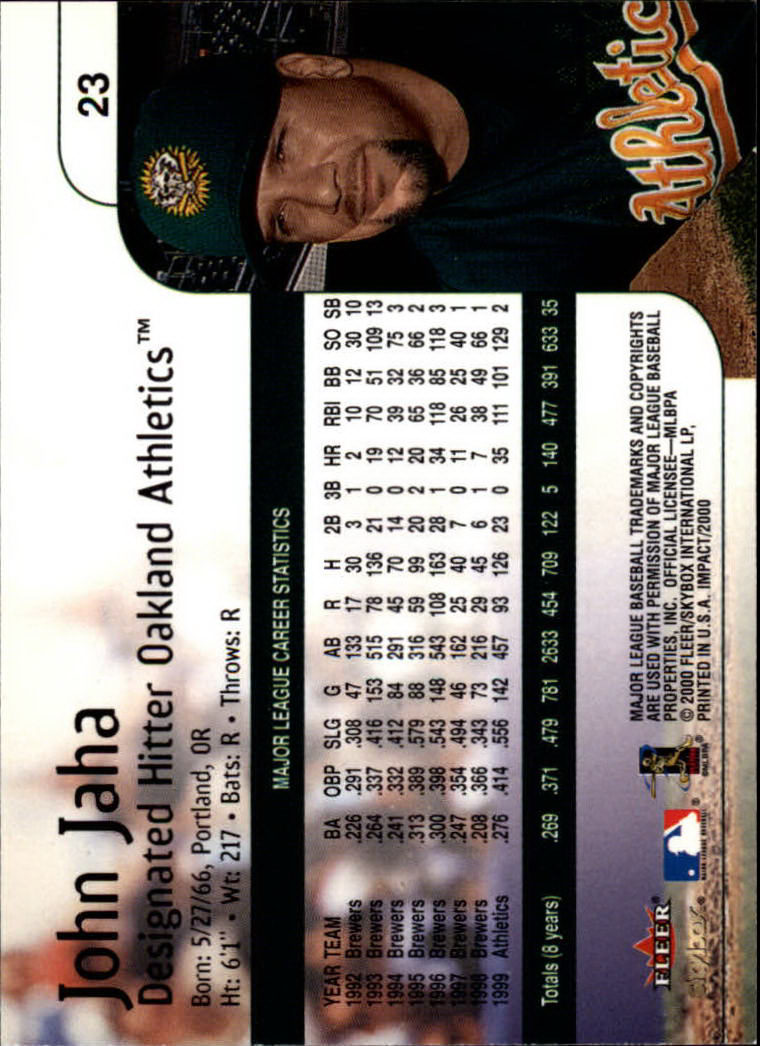 2000 Impact (Skybox) Baseball "Main Set" Cards #1 to #200 - Picture 47 of 401
