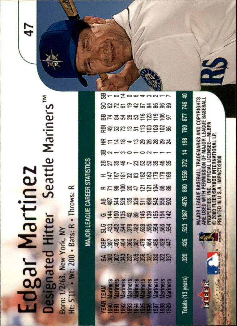 2000 Impact (Skybox) Baseball "Main Set" Cards #1 to #200 - Picture 95 of 401