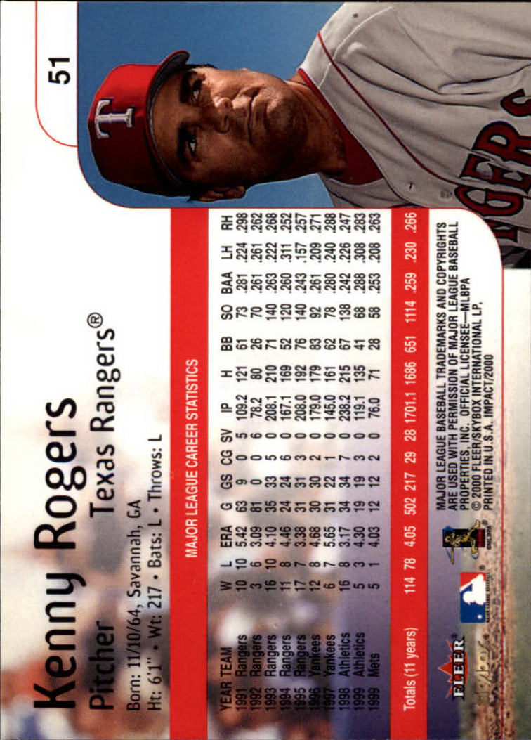 2000 Impact (Skybox) Baseball "Main Set" Cards #1 to #200 - Picture 103 of 401