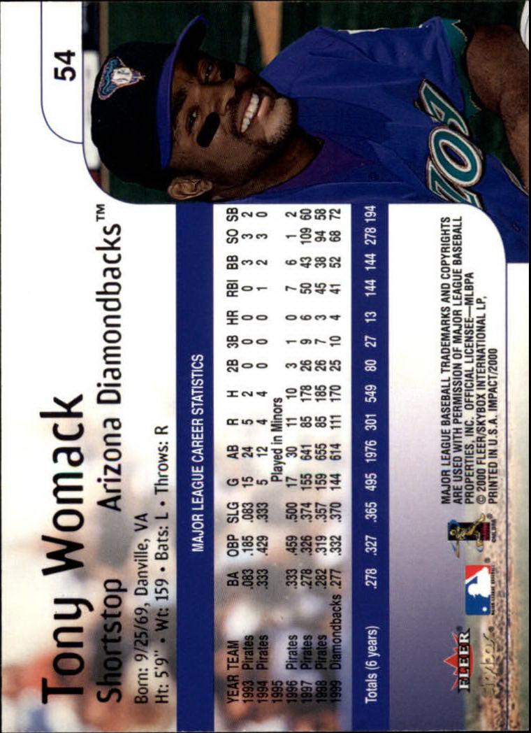2000 Impact (Skybox) Baseball "Main Set" Cards #1 to #200 - Picture 109 of 401