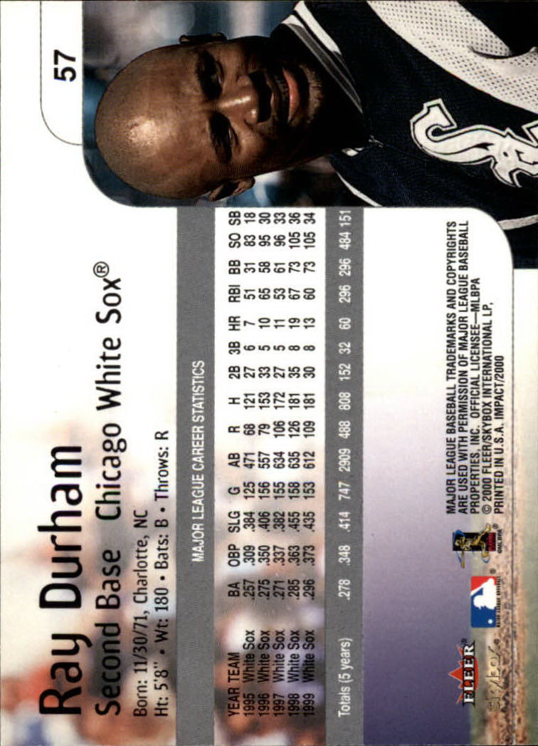 2000 Impact (Skybox) Baseball "Main Set" Cards #1 to #200 - Picture 115 of 401