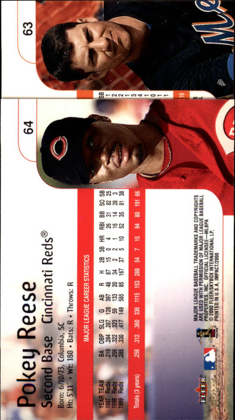 2000 Impact (Skybox) Baseball "Main Set" Cards #1 to #200 - Picture 127 of 401