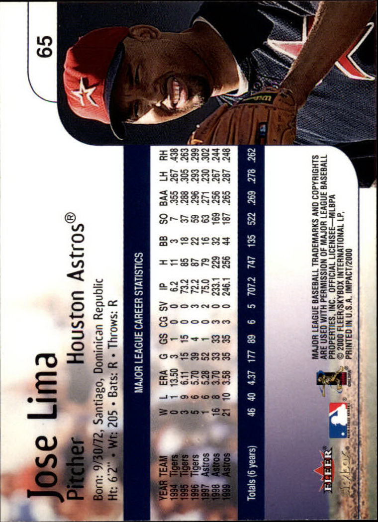 2000 Impact (Skybox) Baseball "Main Set" Cards #1 to #200 - Picture 131 of 401