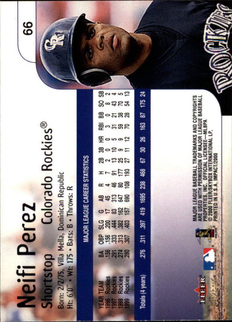 2000 Impact (Skybox) Baseball "Main Set" Cards #1 to #200 - Picture 133 of 401