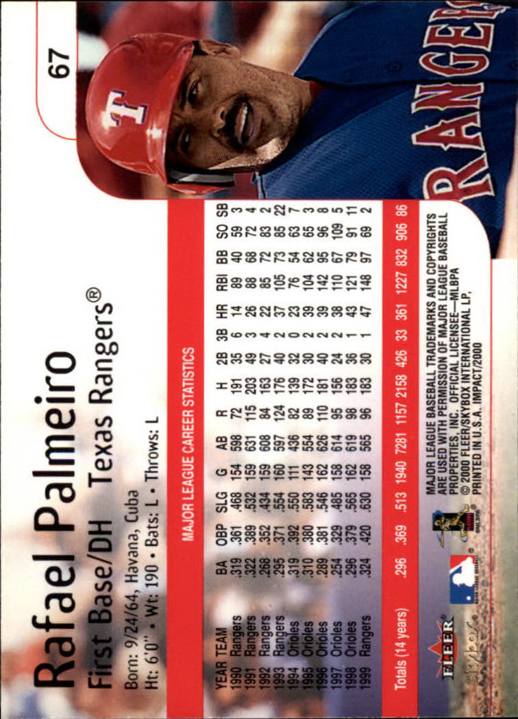 2000 Impact (Skybox) Baseball "Main Set" Cards #1 to #200 - Picture 135 of 401