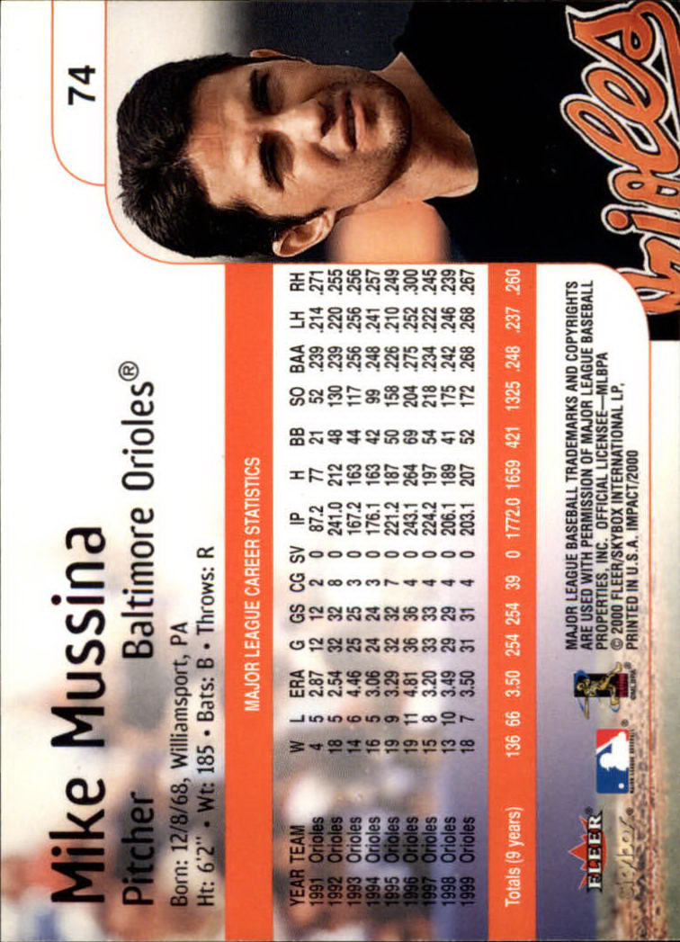 2000 Impact (Skybox) Baseball "Main Set" Cards #1 to #200 - Picture 149 of 401
