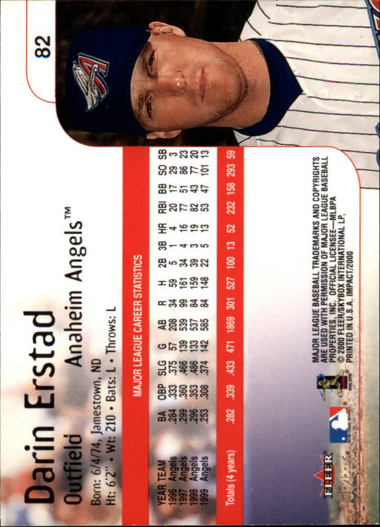 2000 Impact (Skybox) Baseball "Main Set" Cards #1 to #200 - Picture 165 of 401