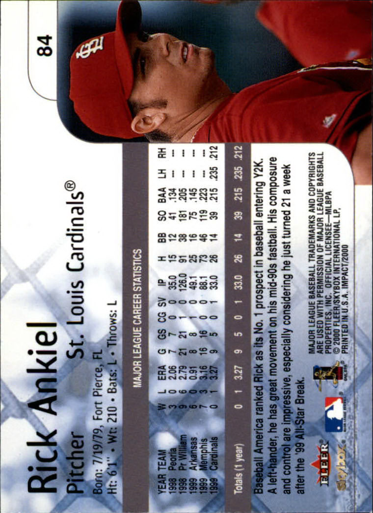 2000 Impact (Skybox) Baseball "Main Set" Cards #1 to #200 - Picture 169 of 401