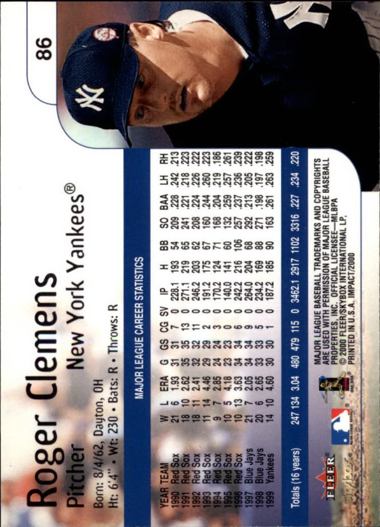 2000 Impact (Skybox) Baseball "Main Set" Cards #1 to #200 - Picture 173 of 401
