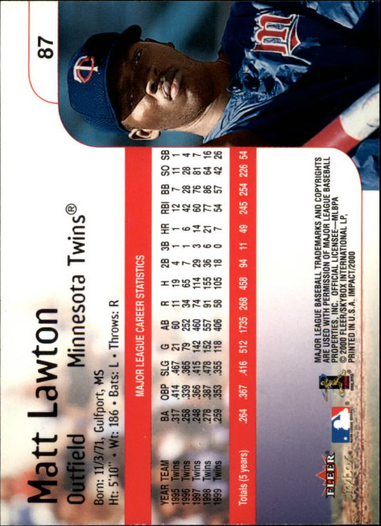 2000 Impact (Skybox) Baseball "Main Set" Cards #1 to #200 - Picture 175 of 401