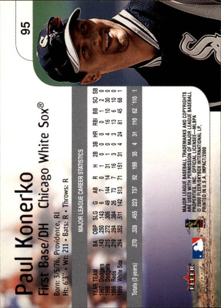2000 Impact (Skybox) Baseball "Main Set" Cards #1 to #200 - Picture 191 of 401