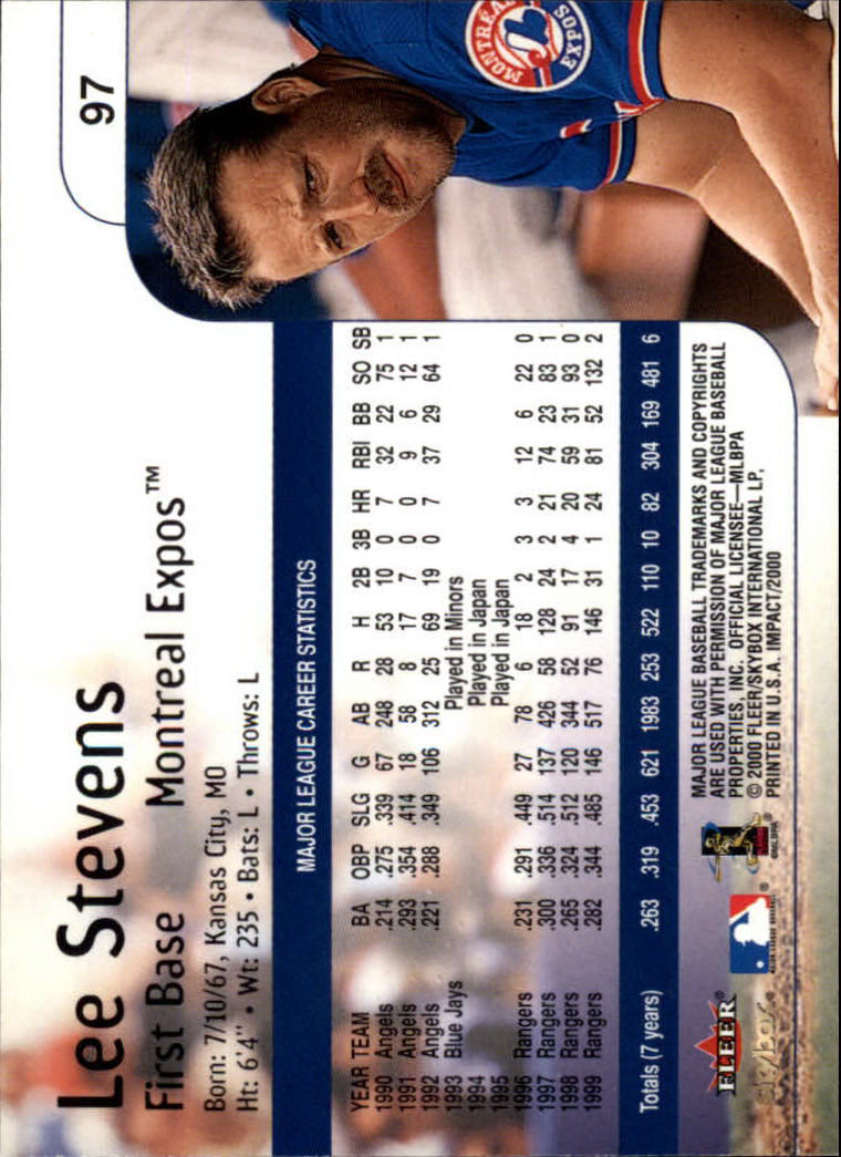 2000 Impact (Skybox) Baseball "Main Set" Cards #1 to #200 - Picture 195 of 401