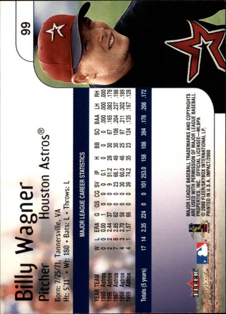 2000 Impact (Skybox) Baseball "Main Set" Cards #1 to #200 - Picture 199 of 401