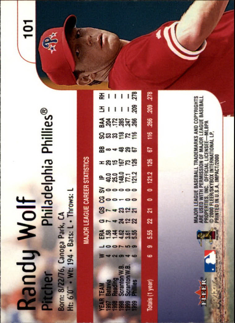 2000 Impact (Skybox) Baseball "Main Set" Cards #1 to #200 - Picture 203 of 401