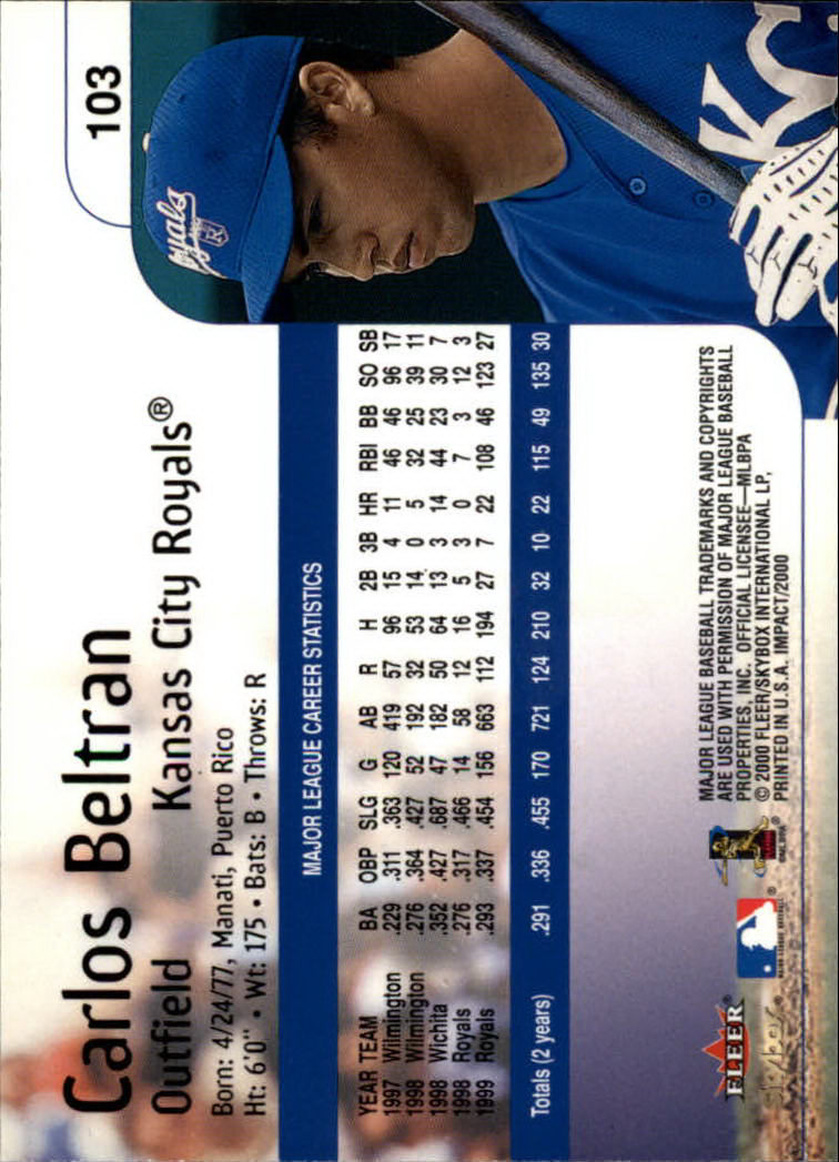 2000 Impact (Skybox) Baseball "Main Set" Cards #1 to #200 - Picture 207 of 401