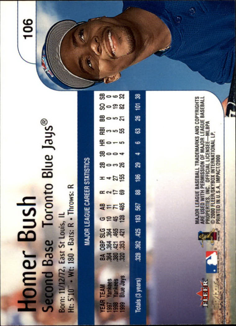 2000 Impact (Skybox) Baseball "Main Set" Cards #1 to #200 - Picture 213 of 401