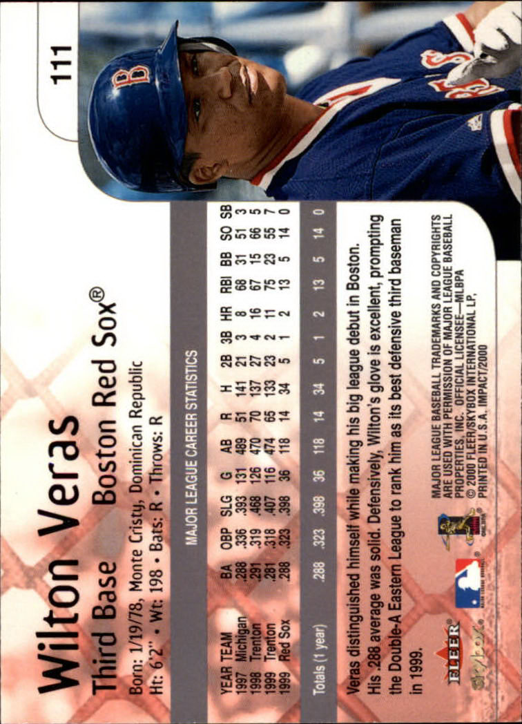 2000 Impact (Skybox) Baseball "Main Set" Cards #1 to #200 - Picture 223 of 401