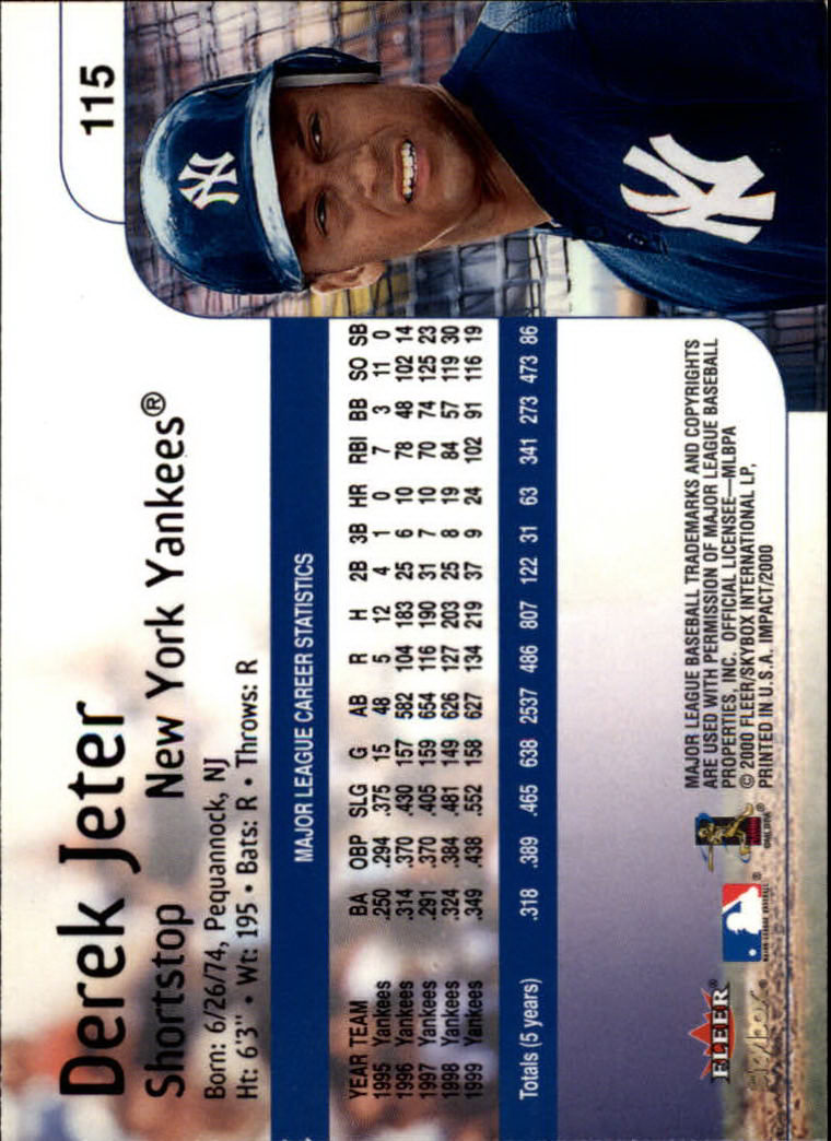 2000 Impact (Skybox) Baseball "Main Set" Cards #1 to #200 - Picture 231 of 401
