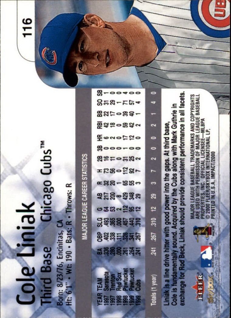 2000 Impact (Skybox) Baseball "Main Set" Cards #1 to #200 - Picture 233 of 401