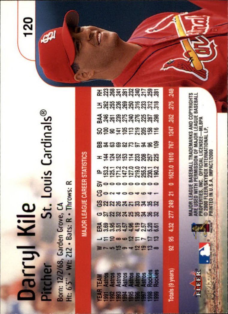 2000 Impact (Skybox) Baseball "Main Set" Cards #1 to #200 - Picture 241 of 401
