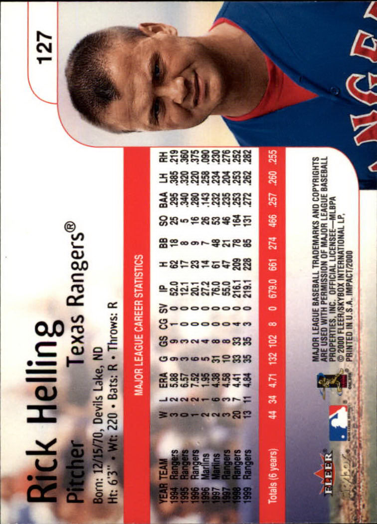 2000 Impact (Skybox) Baseball "Main Set" Cards #1 to #200 - Picture 255 of 401