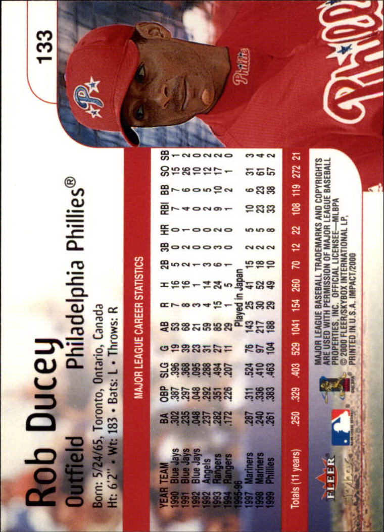 2000 Impact (Skybox) Baseball "Main Set" Cards #1 to #200 - Picture 267 of 401