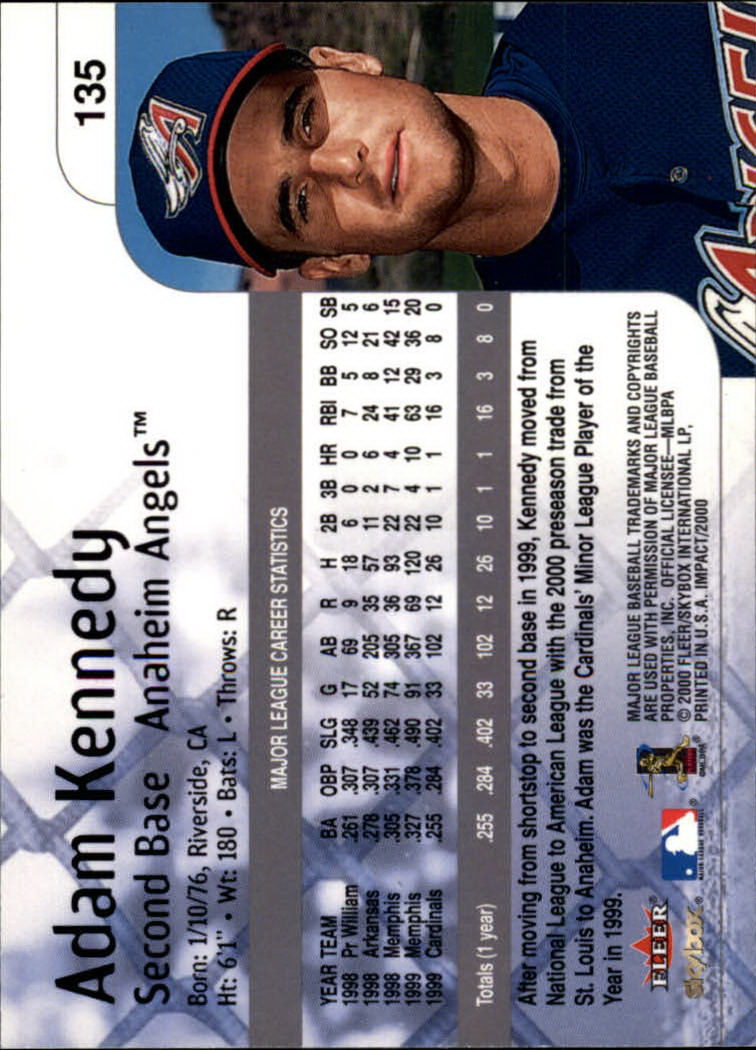 2000 Impact (Skybox) Baseball "Main Set" Cards #1 to #200 - Picture 271 of 401