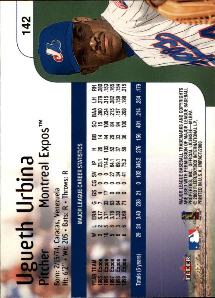 2000 Impact (Skybox) Baseball "Main Set" Cards #1 to #200 - Picture 285 of 401