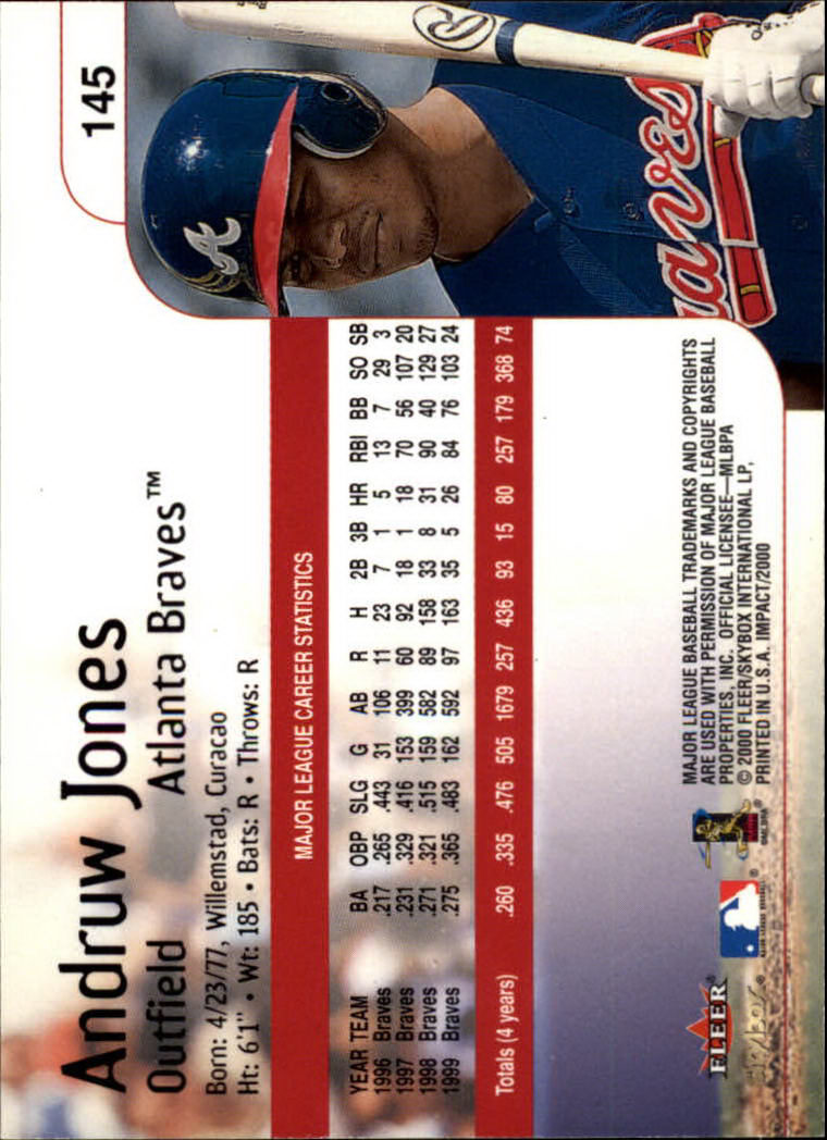 2000 Impact (Skybox) Baseball "Main Set" Cards #1 to #200 - Picture 291 of 401