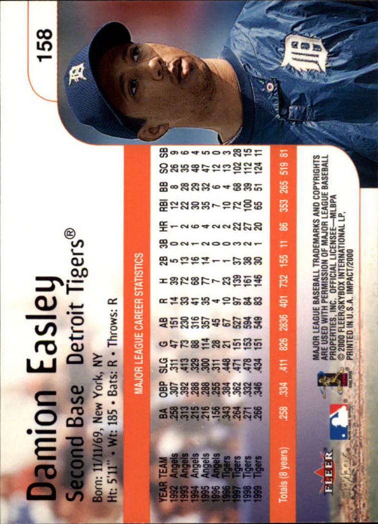 2000 Impact (Skybox) Baseball "Main Set" Cards #1 to #200 - Picture 317 of 401