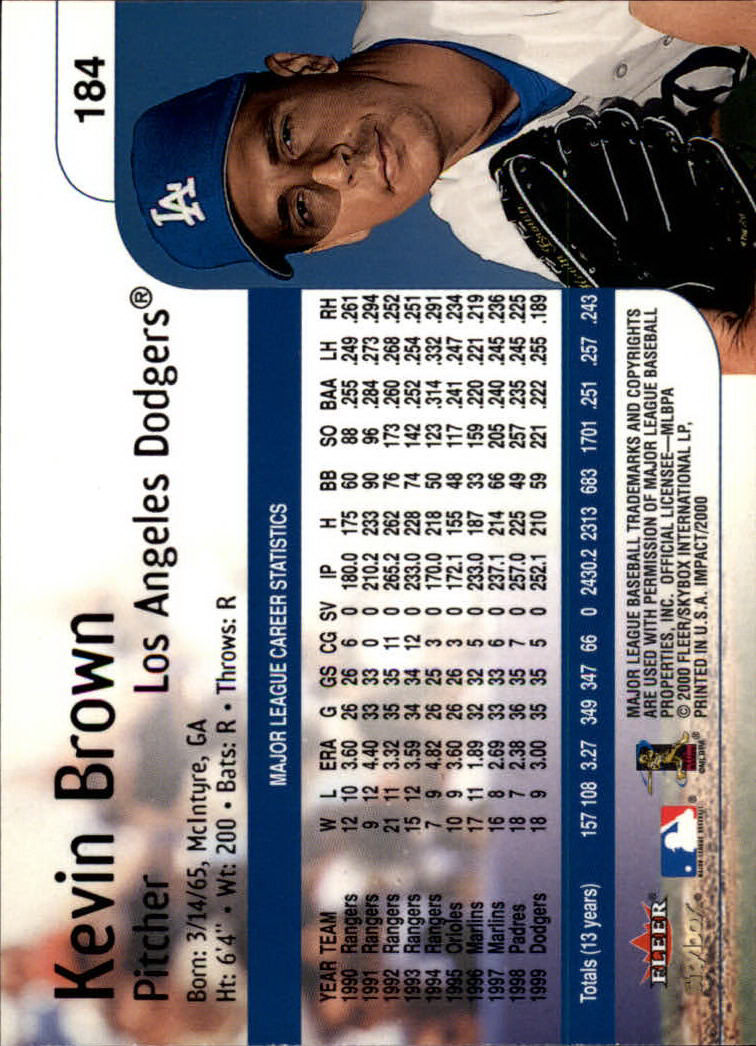 2000 Impact (Skybox) Baseball "Main Set" Cards #1 to #200 - Picture 369 of 401