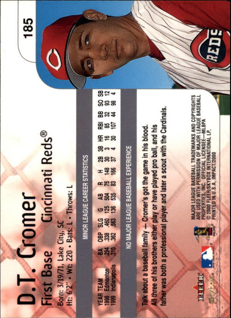 2000 Impact (Skybox) Baseball "Main Set" Cards #1 to #200 - Picture 371 of 401