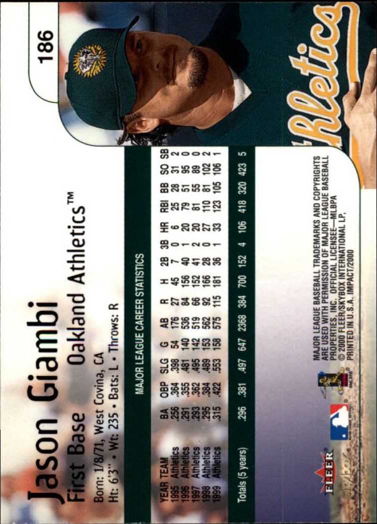 2000 Impact (Skybox) Baseball "Main Set" Cards #1 to #200 - Picture 373 of 401