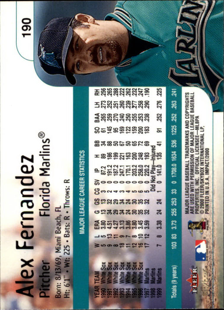 2000 Impact (Skybox) Baseball "Main Set" Cards #1 to #200 - Picture 381 of 401