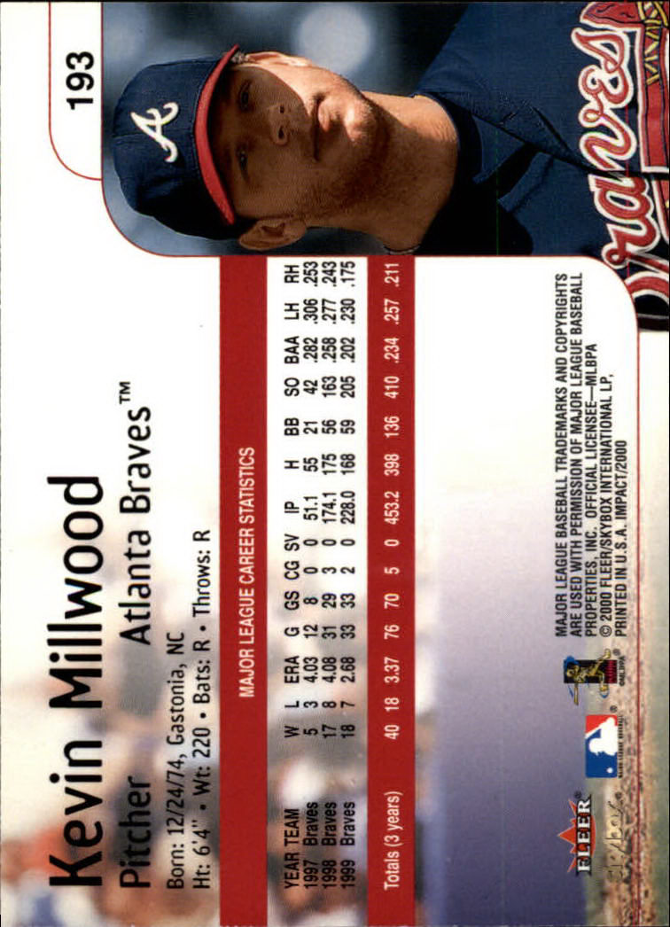 2000 Impact (Skybox) Baseball "Main Set" Cards #1 to #200 - Picture 387 of 401