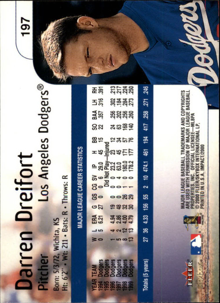2000 Impact (Skybox) Baseball "Main Set" Cards #1 to #200 - Picture 395 of 401