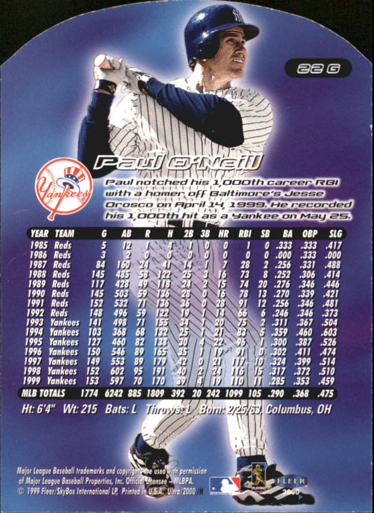2000 Ultra (Fleer) Baseball "Gold and Platinum Medallion" Parallel Cards - Picture 35 of 323