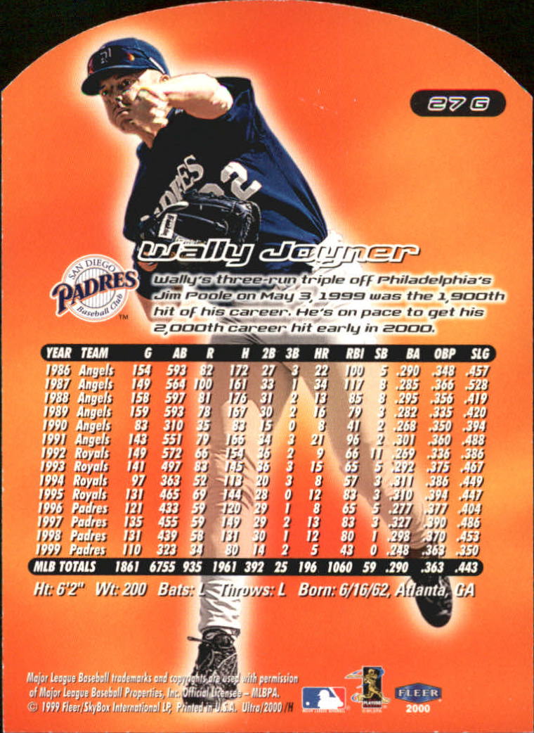 2000 Ultra (Fleer) Baseball "Gold and Platinum Medallion" Parallel Cards - Picture 43 of 323