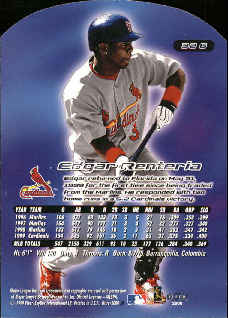 2000 Ultra (Fleer) Baseball "Gold and Platinum Medallion" Parallel Cards - Picture 51 of 323