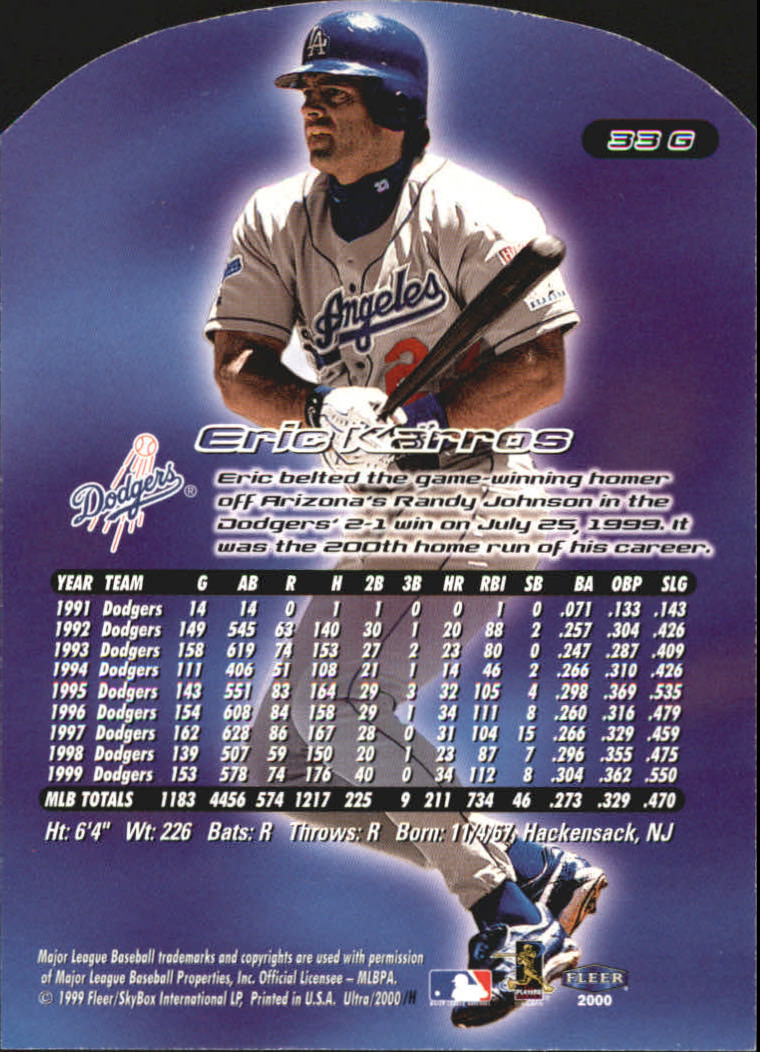 2000 Ultra (Fleer) Baseball "Gold and Platinum Medallion" Parallel Cards - Picture 53 of 323