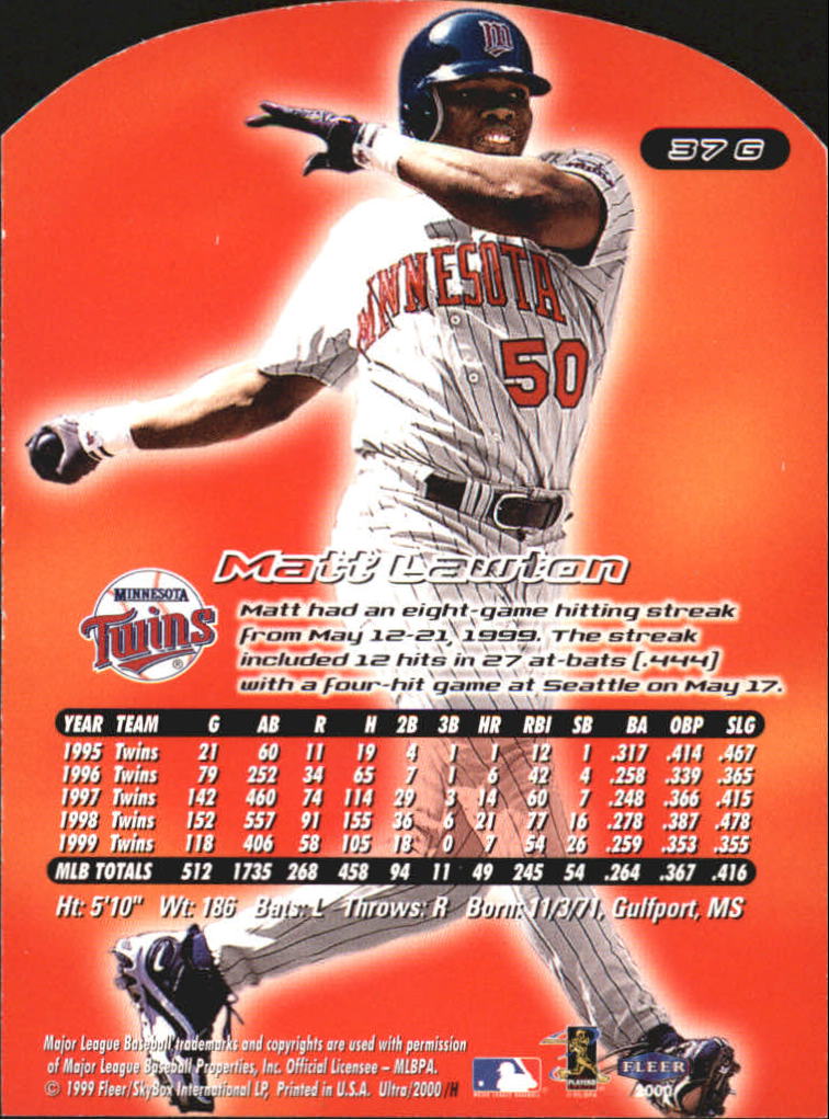 2000 Ultra (Fleer) Baseball "Gold and Platinum Medallion" Parallel Cards - Picture 61 of 323