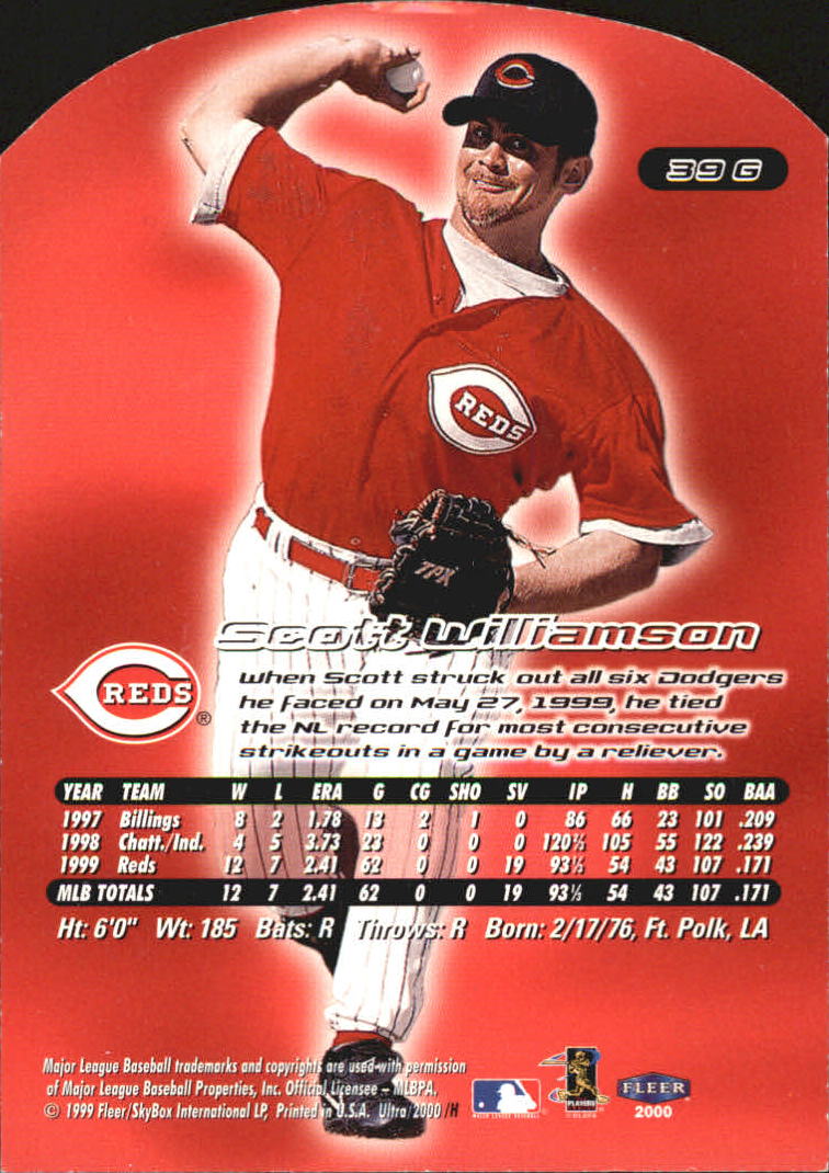2000 Ultra (Fleer) Baseball "Gold and Platinum Medallion" Parallel Cards - Picture 65 of 323