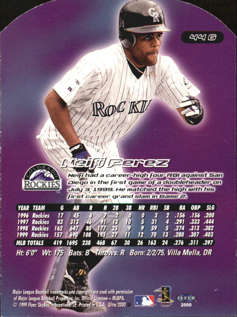 2000 Ultra (Fleer) Baseball "Gold and Platinum Medallion" Parallel Cards - Picture 75 of 323